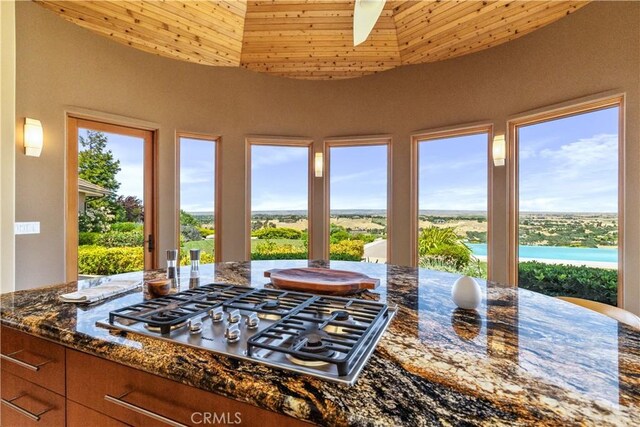 2340 Battering Rock Rd, Templeton, CA 93465 - sunroom featuring a high ceiling and a water view