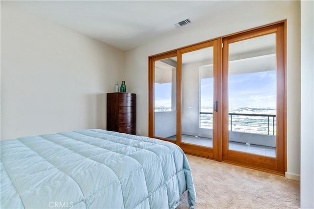 2340 Battering Rock Rd, Templeton, CA 93465 - bedroom featuring light colored carpet and access to exterior