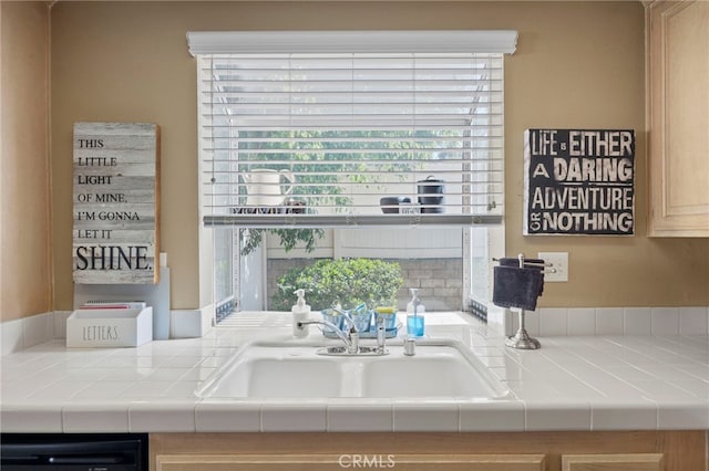 999 Alleghany Cir, San Dimas, CA 91773 - kitchen view of a sink and tile countertops