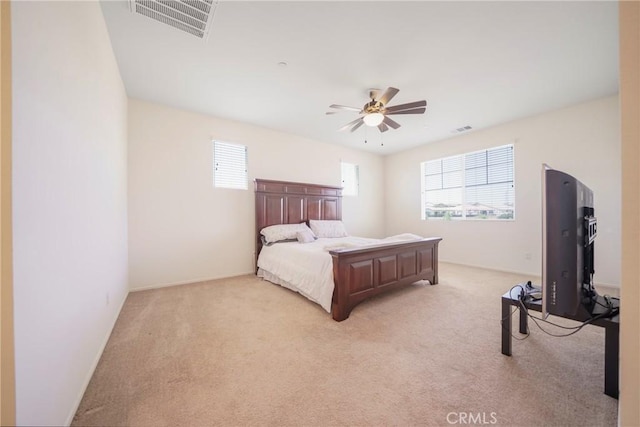 1172 Poinsettia Cir, Calimesa, CA 92320 - bedroom featuring light carpet and ceiling fan
