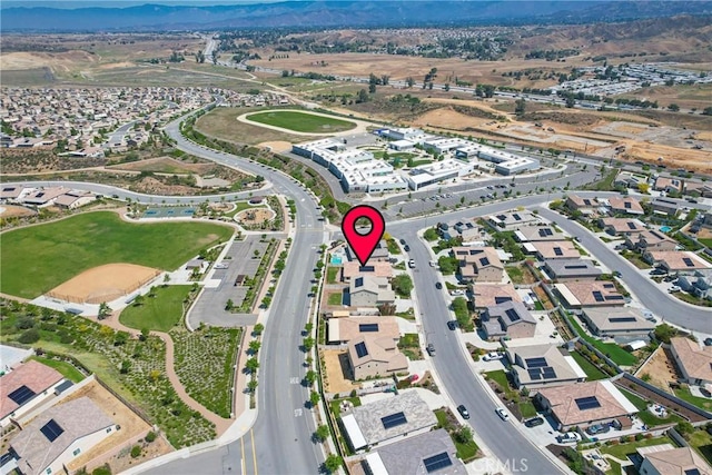 1172 Poinsettia Cir, Calimesa, CA 92320 - aerial view of property and surrounding area featuring a mountainous background