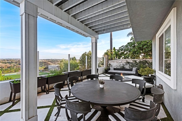 24 Lyon Rdg, Aliso Viejo, CA 92656 - view of patio / terrace with a fire pit and outdoor dining space