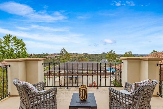 6286 Belmont Trail Ct, San Diego, CA 92130 - view of patio / terrace with a balcony