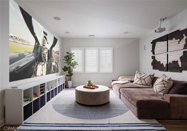 112 Mountain Sky, Irvine, CA 92602 - living area featuring wood finished floors and recessed lighting