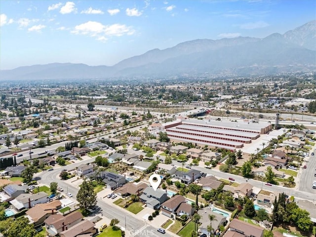 10586 Ring Ave, Rancho Cucamonga, CA 91737 - aerial perspective of suburban area featuring a mountain backdrop