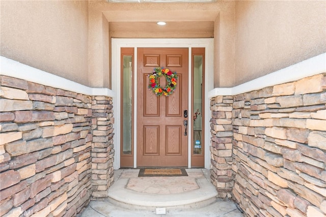 8180 E Brookdale Ln, Anaheim Hills, CA 92807 - property entrance featuring stucco siding and stone siding