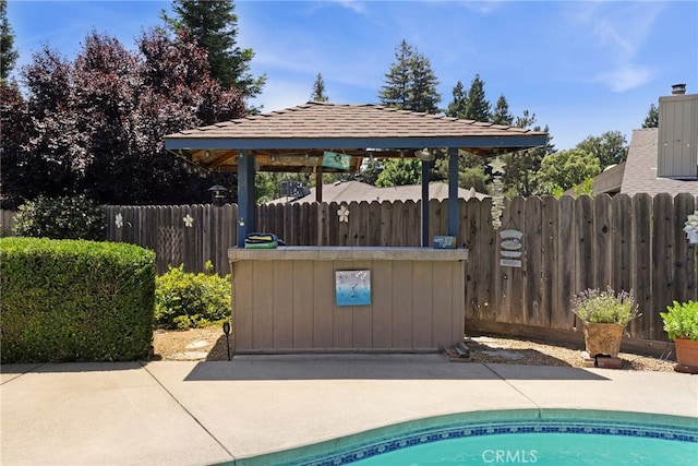 833 Saint Amant Dr, Chico, CA 95926 - view of swimming pool with a patio area and a gazebo
