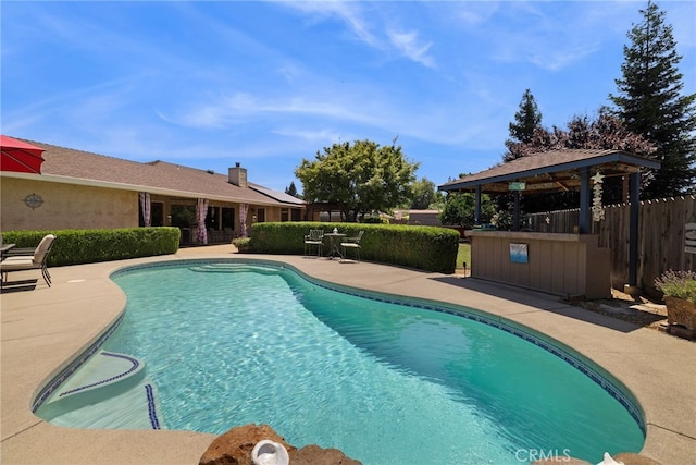 833 Saint Amant Dr, Chico, CA 95926 - view of swimming pool featuring a patio and a gazebo