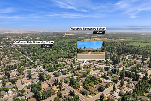 833 Saint Amant Dr, Chico, CA 95926 - aerial perspective of suburban area