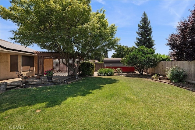 833 Saint Amant Dr, Chico, CA 95926 - fenced backyard featuring a pergola and a patio area