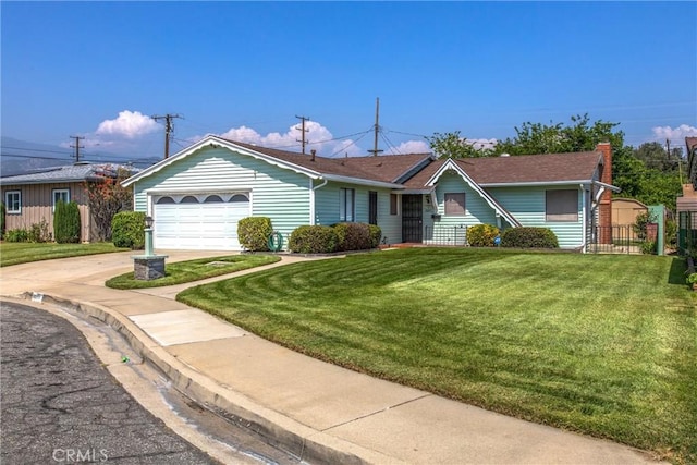 3071 Belle St, San Bernardino, CA 92404 - ranch-style house with concrete driveway and an attached garage