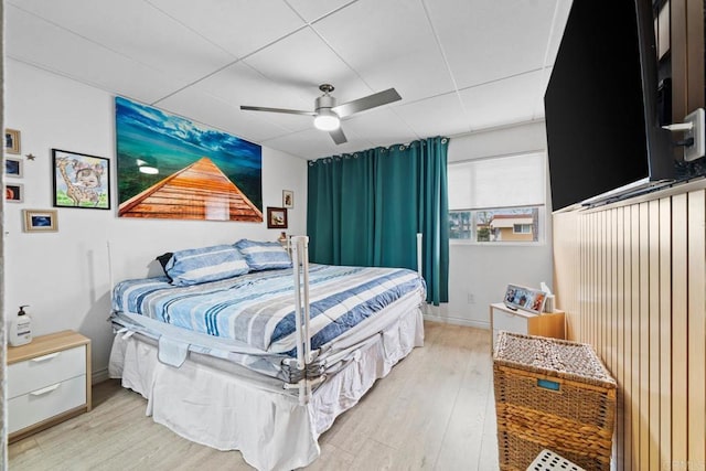 1845 Bayview Heights Dr Unit 110, San Diego, CA 92105 - bedroom featuring light wood finished floors and a ceiling fan