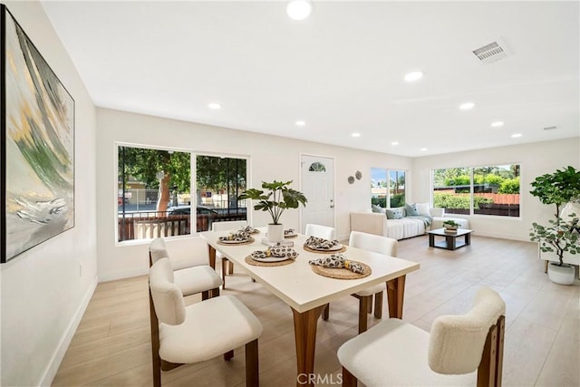 2250 Dorris Pl, Los Angeles, CA 90031 - dining space with light wood-style flooring, recessed lighting, and baseboards