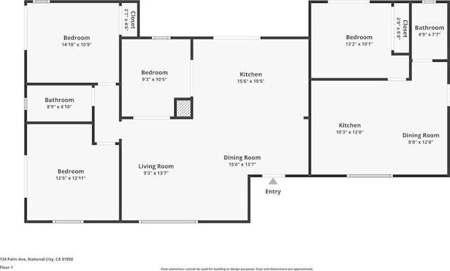 134 Palm Ave, National City, CA 91950 - home floor plan