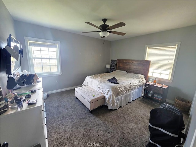 34939 Date Ave, Yucaipa, CA 92399 - carpeted bedroom with multiple windows and ceiling fan