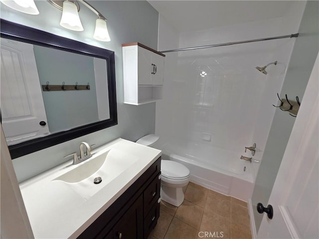 34939 Date Ave, Yucaipa, CA 92399 - full bath with vanity, shower / tub combination, and tile patterned flooring