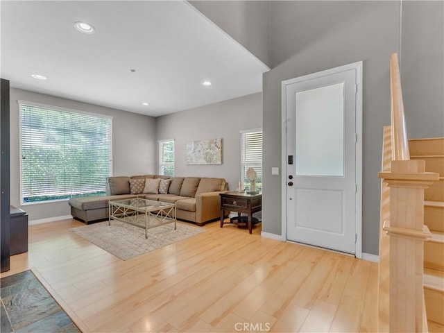 5637 Como Cir, Woodland Hills, CA 91367 - living area with wood finished floors and recessed lighting
