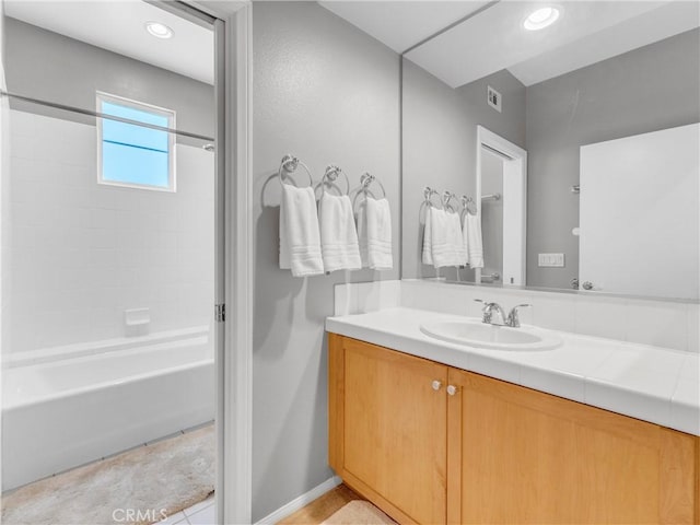 5637 Como Cir, Woodland Hills, CA 91367 - bathroom featuring vanity and shower / tub combination
