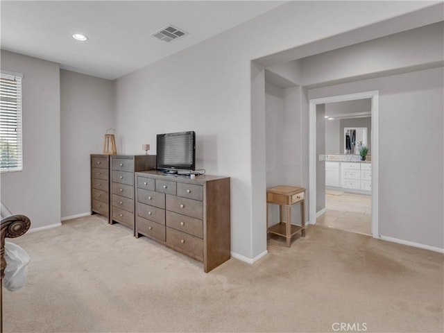 5637 Como Cir, Woodland Hills, CA 91367 - sitting room featuring light colored carpet and recessed lighting