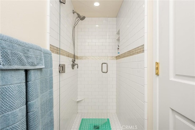 2902 E Trenton E, Orange, CA 92867 - full bathroom featuring a shower stall and recessed lighting