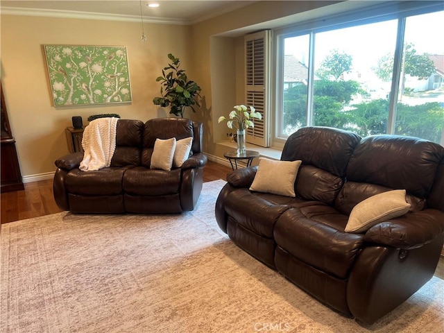 2902 E Trenton E, Orange, CA 92867 - living room with wood finished floors and crown molding
