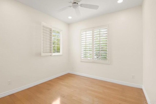 2413 Paseo, Los Gatos, Chula Vista, CA 91914 - unfurnished room featuring light wood-type flooring, recessed lighting, and a ceiling fan