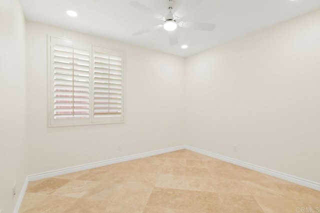 2413 Paseo, Los Gatos, Chula Vista, CA 91914 - unfurnished room with recessed lighting and a ceiling fan