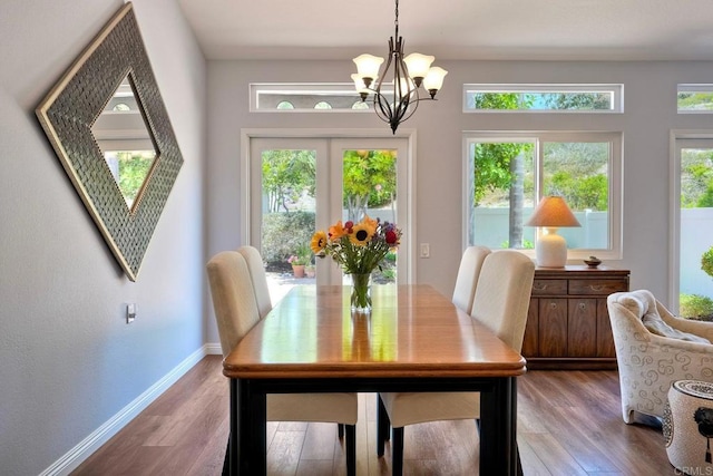 3376 Corsica Way, Oceanside, CA 92056 - dining room with wood finished floors, a chandelier, and healthy amount of natural light