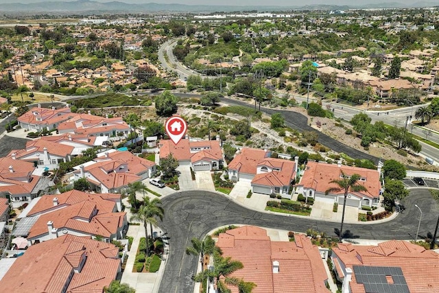3376 Corsica Way, Oceanside, CA 92056 - aerial view of property's location with a mountain backdrop and nearby suburban area