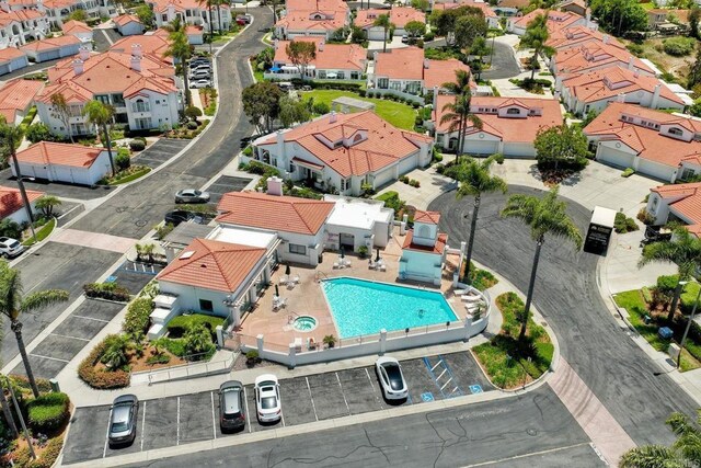 3376 Corsica Way, Oceanside, CA 92056 - aerial view of residential area featuring a pool