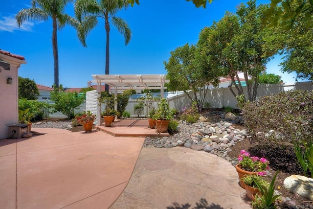 3376 Corsica Way, Oceanside, CA 92056 - fenced backyard with a pergola and a patio