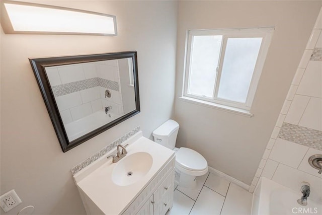 10113 Harvest Ave, Santa Fe Springs, CA 90670 - bathroom with toilet, vanity, and tile patterned floors