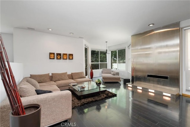 12841 Bloomfield St Unit 103, Studio City, CA 91604 - living room with recessed lighting and wood finished floors