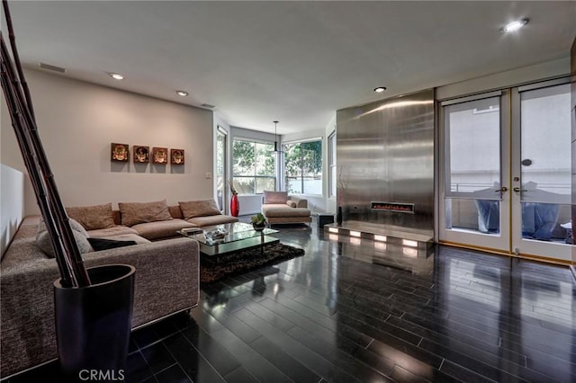 12841 Bloomfield St Unit 103, Studio City, CA 91604 - living area with wood finished floors and recessed lighting