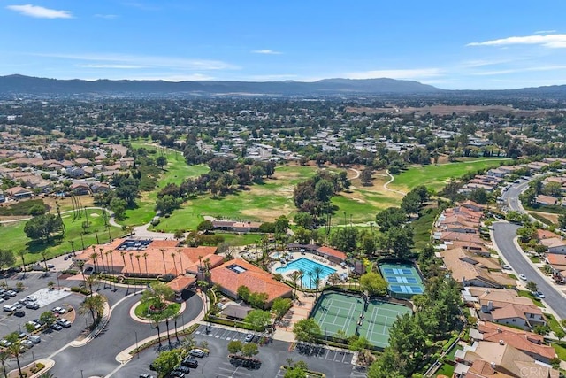 31135 Gleneagles Dr, Temecula, CA 92591 - aerial view of property's location featuring a mountainous background and nearby suburban area