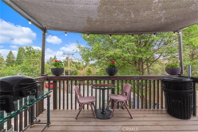 26166 Alpine Ln, Twin Peaks, CA 92391 - wooden deck featuring a grill