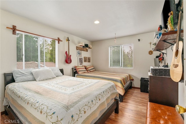 26166 Alpine Ln, Twin Peaks, CA 92391 - bedroom featuring wood finished floors, baseboards, and recessed lighting