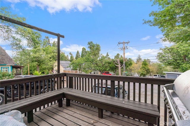 26166 Alpine Ln, Twin Peaks, CA 92391 - view of wooden deck