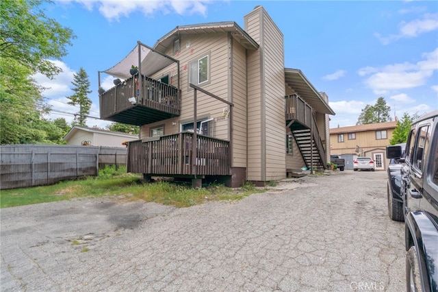 26166 Alpine Ln, Twin Peaks, CA 92391 - view of asphalt road featuring stairway