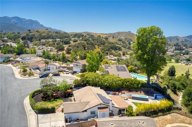 3076 Wauneta St, Newbury Park, CA 91320 - aerial view of residential area featuring a mountainous background and a pool