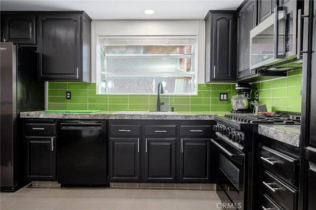 3076 Wauneta St, Newbury Park, CA 91320 - kitchen featuring dishwasher, stainless steel microwave, gas range oven, freestanding refrigerator, and backsplash
