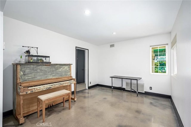 3076 Wauneta St, Newbury Park, CA 91320 - sitting room with concrete flooring, baseboards, and recessed lighting