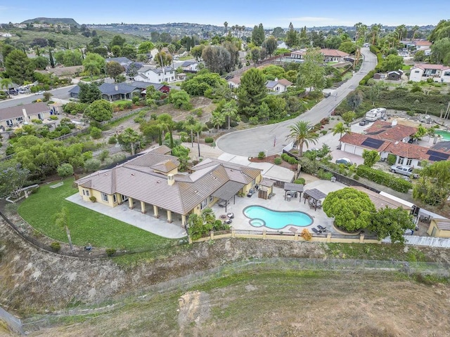 1508 Sequoia Ln, Vista, CA 92081 - aerial overview of property's location with nearby suburban area and a pool