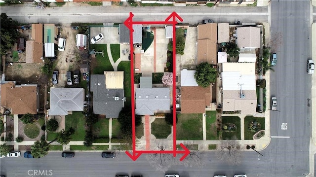 1641 1st St, La Verne, CA 91750 - aerial view of property's location featuring property boundaries highlighted