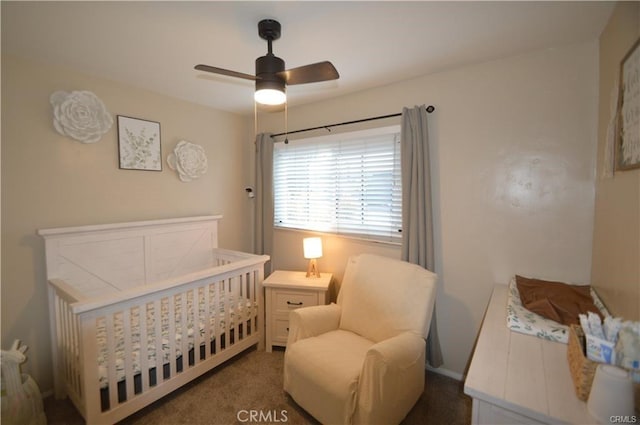 1641 1st St, La Verne, CA 91750 - bedroom with a nursery area, carpet floors, and a ceiling fan