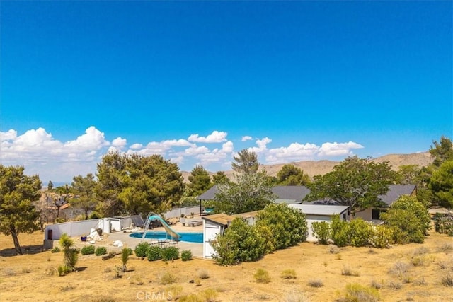 9124 Joshua Ln, Yucca Valley, CA 92284 - view of swimming pool with a water slide