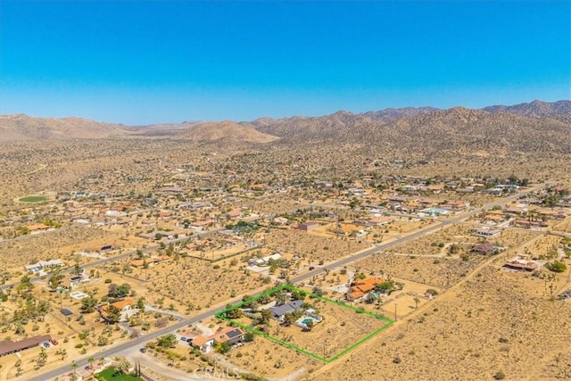 9124 Joshua Ln, Yucca Valley, CA 92284 - aerial view of sparsely populated area with a desert landscape and a mountainous background