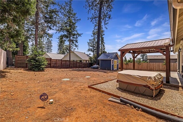 13654 Andover Dr, Magalia, CA 95954 - fenced backyard featuring a gazebo