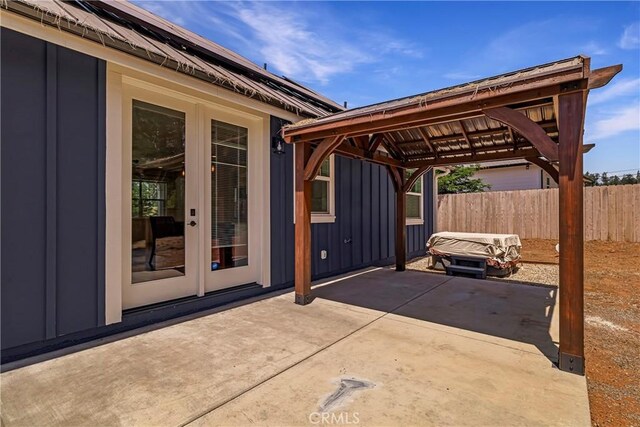 13654 Andover Dr, Magalia, CA 95954 - view of patio with a gazebo and french doors