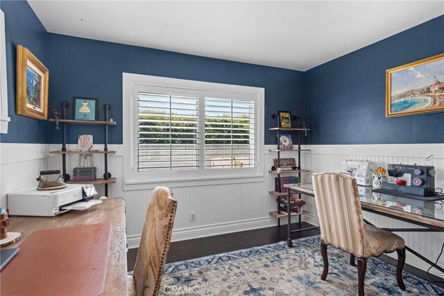 17652 Fiesta Way, Tustin, CA 92780 - office area with wainscoting and wood finished floors